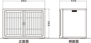 寵物賓館 1層 正面圖/側(cè)面圖